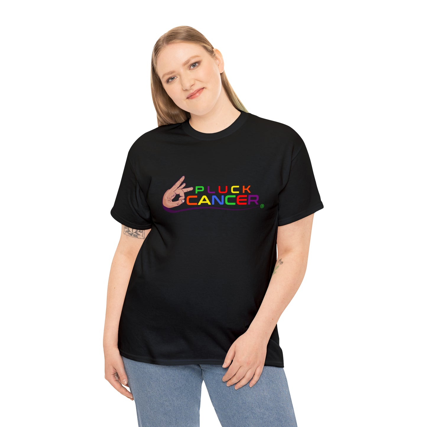 Pluck Cancer Women's Cotton T-Shirt - Black