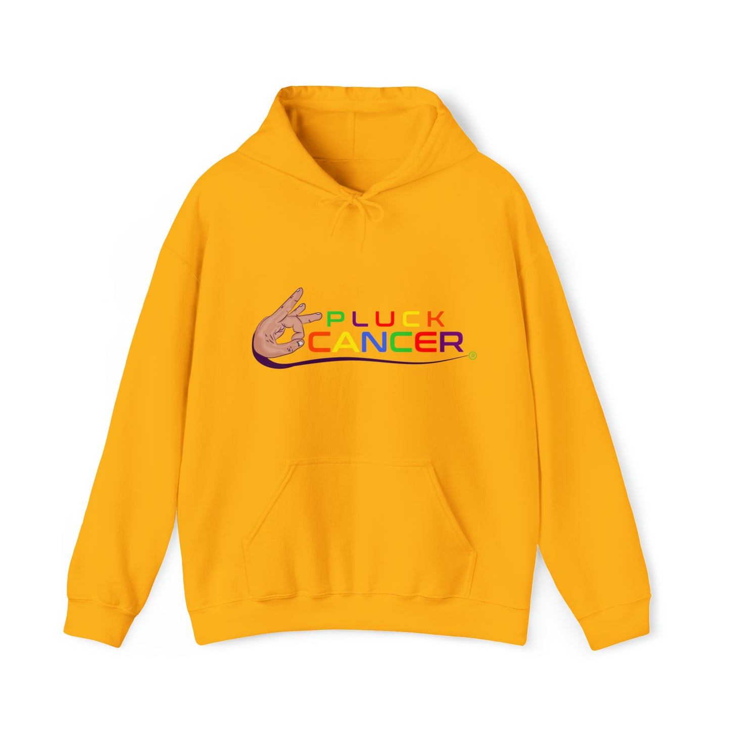 Pluck Cancer Men's Heavy Blend™ Hooded Sweatshirt - Gold