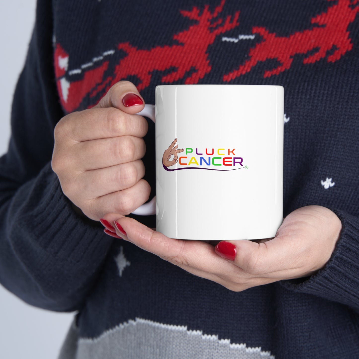 Ceramic Mug 11oz-"PLUCK CANCER!"