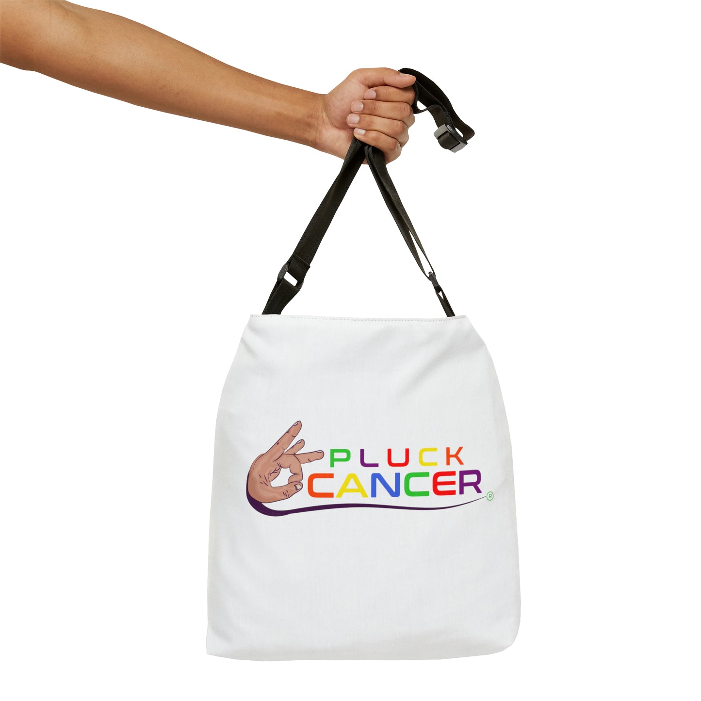 Adjustable Tote Bag-"PLUCK CANCER"