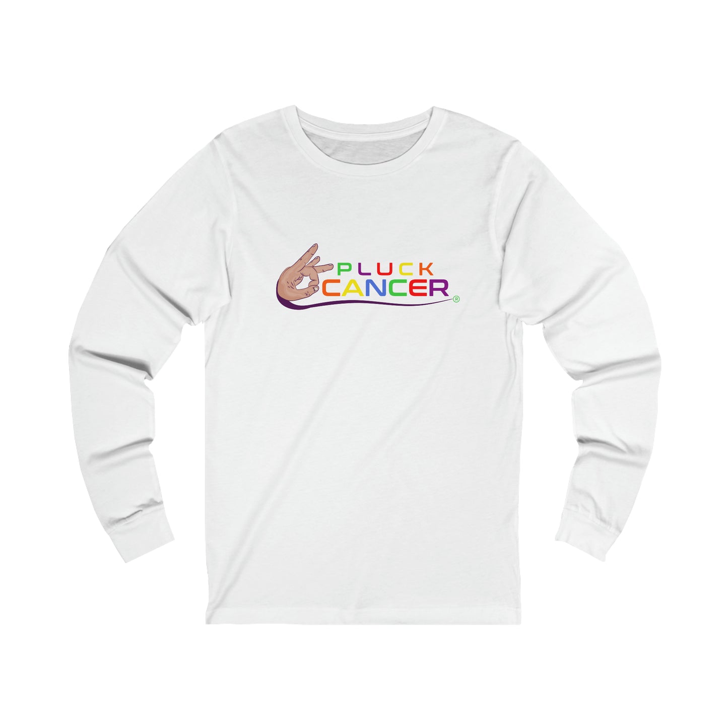 Pluck Cancer Women's White Long Sleeve Tee Jersey