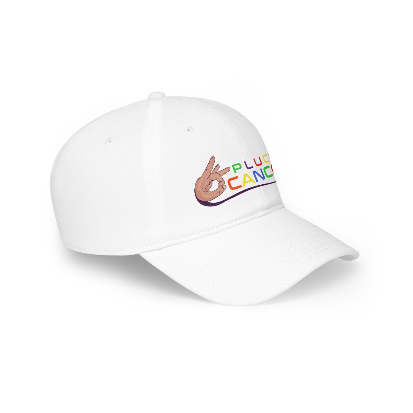 Low Profile Baseball Cap-"PLUCK CANCER!"