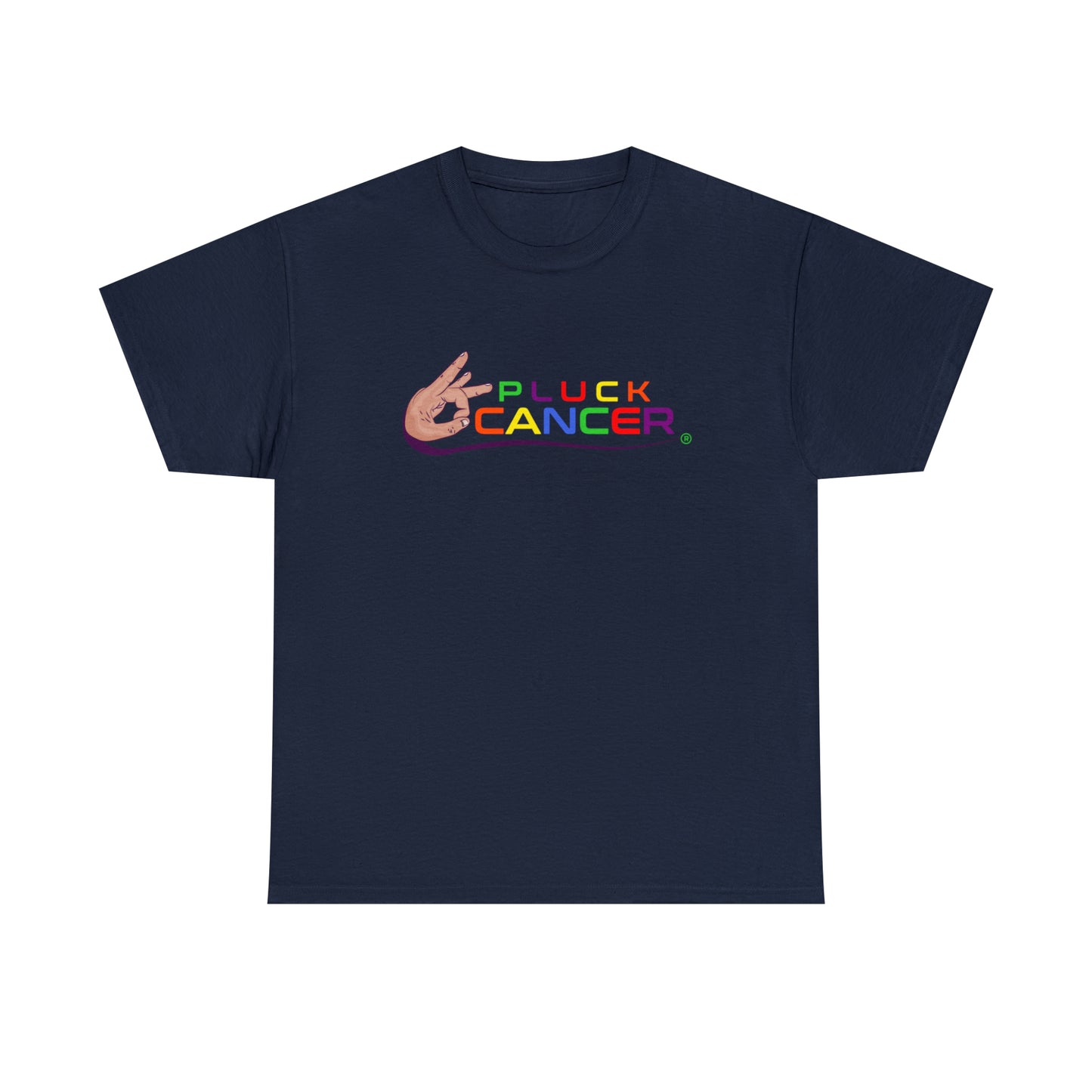 Pluck Cancer Men's Cotton T-Shirt - Navy