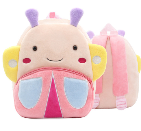 Children's Kindergarten Backpack Cartoon Rainbow Design Soft Plush for Girls
