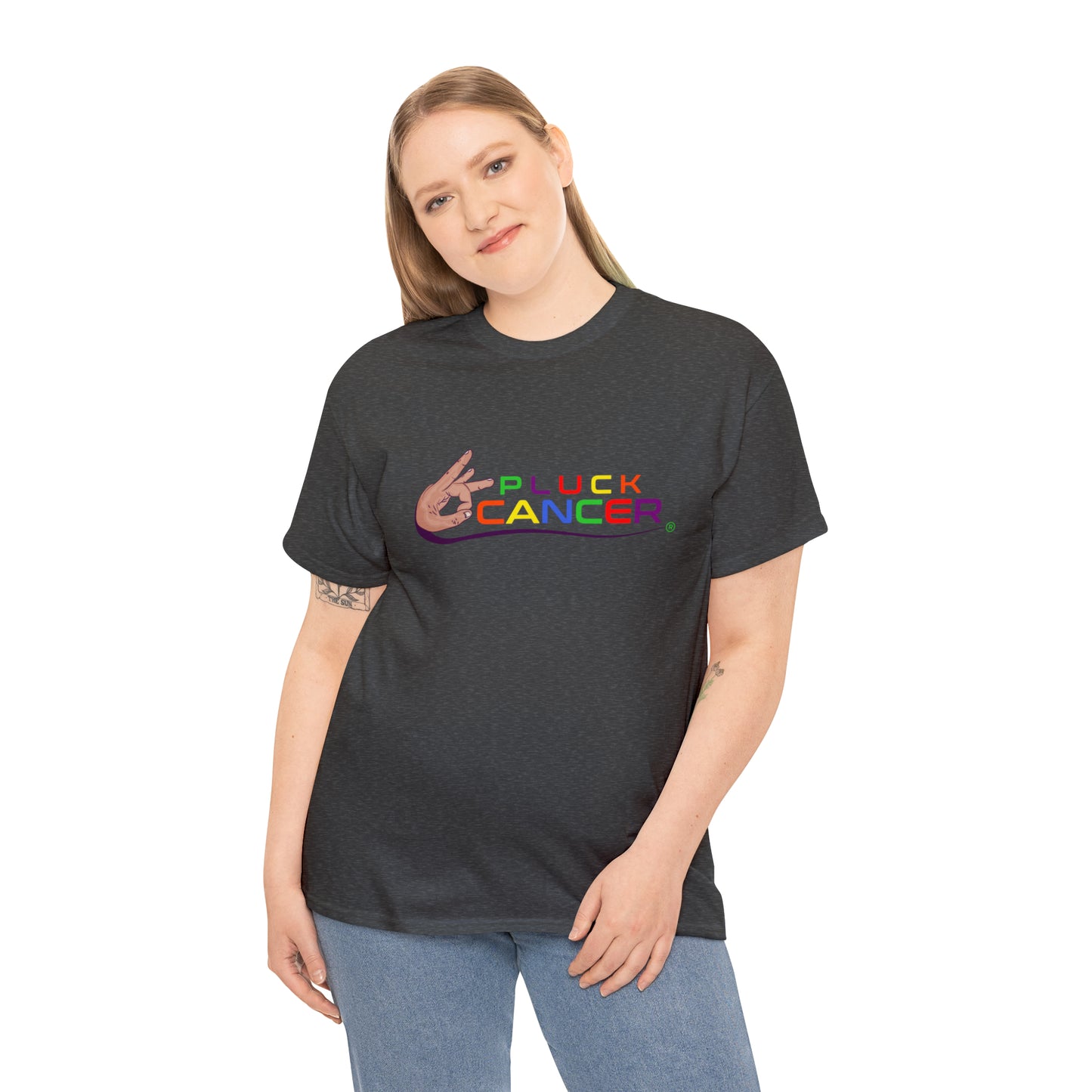 Pluck Cancer Women's Cotton T-Shirt - Dark Heather