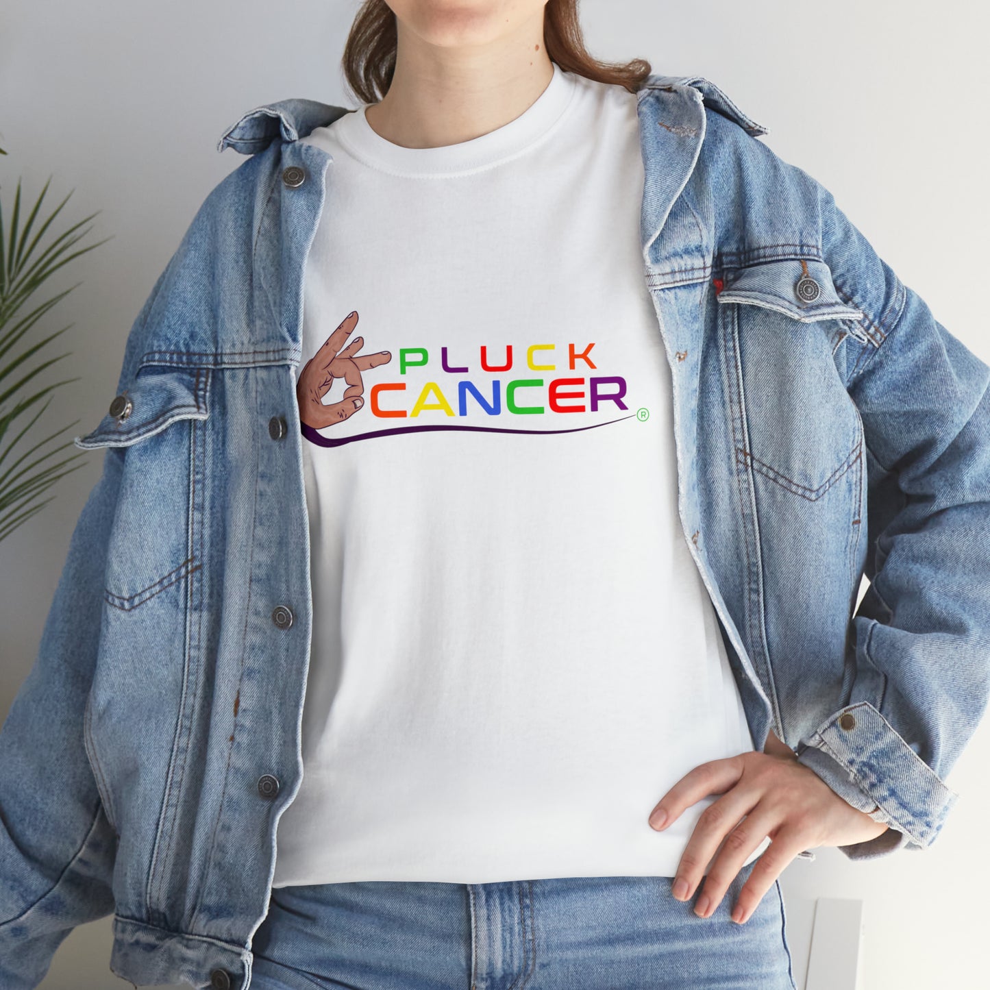Pluck Cancer Women's Cotton T-Shirt - White