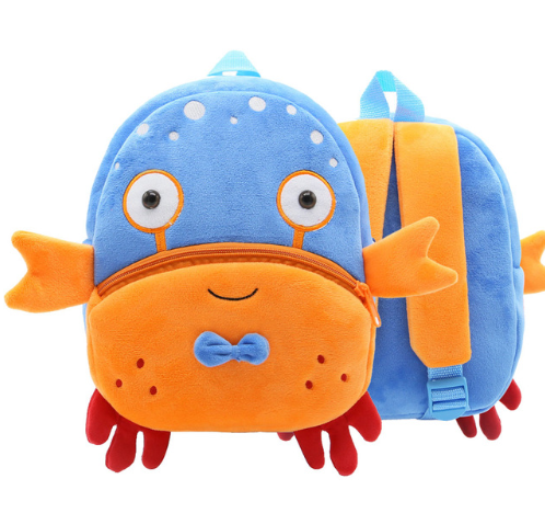 Children's Kindergarten Backpack Cartoon Rainbow Design Soft Plush for Girls