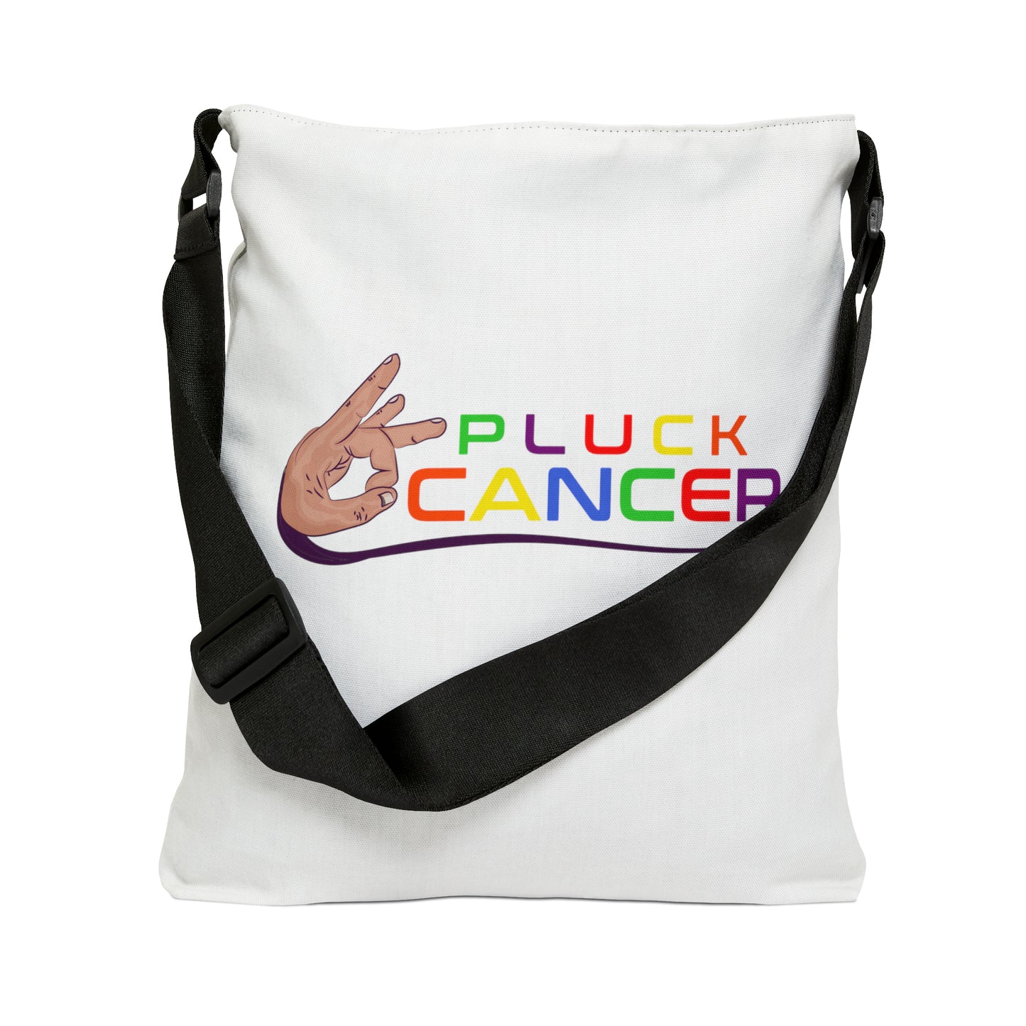 Adjustable Tote Bag-"PLUCK CANCER"