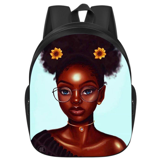 Black Girl  Primary and Secondary School Backpack