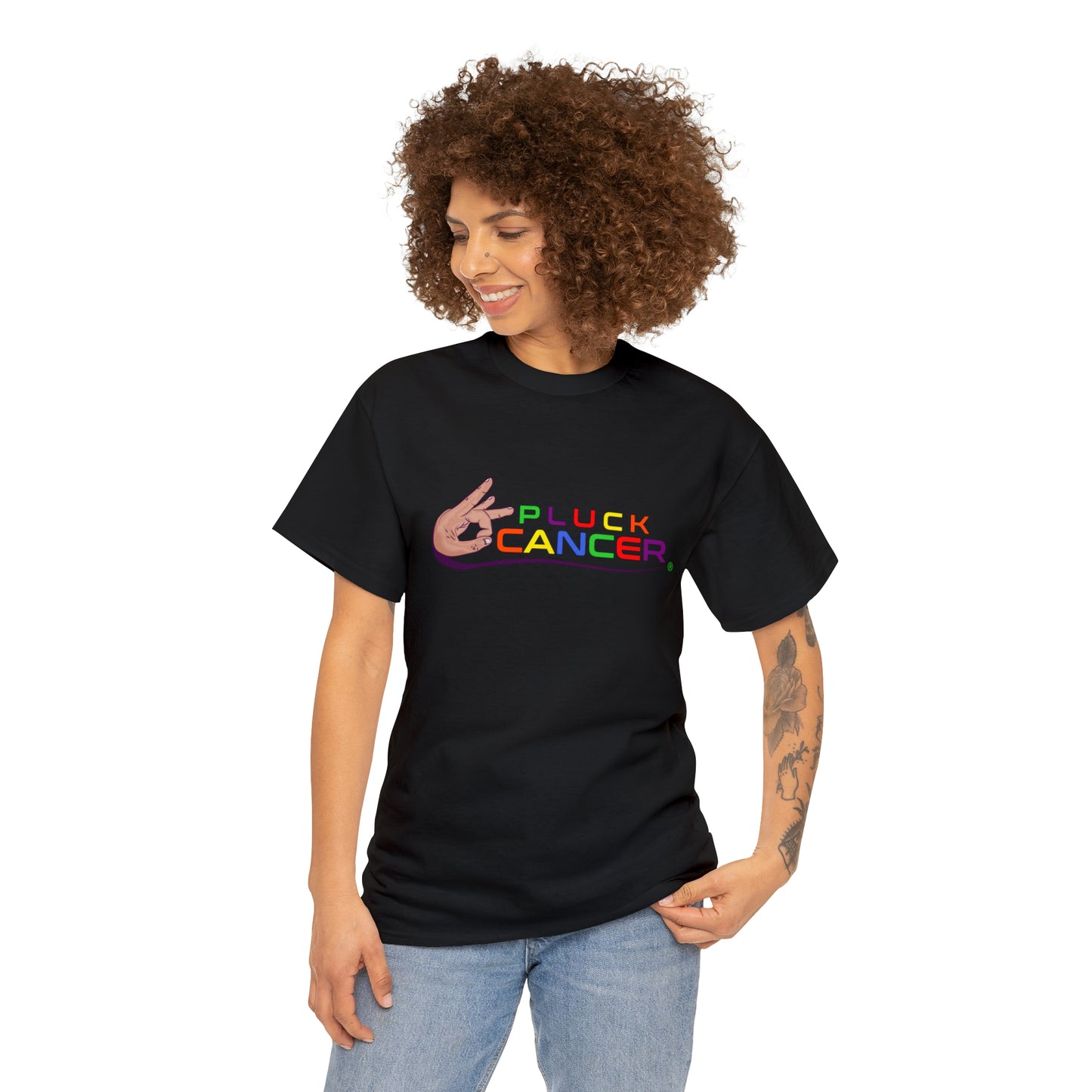 Pluck Cancer Women's Cotton T-Shirt - Black