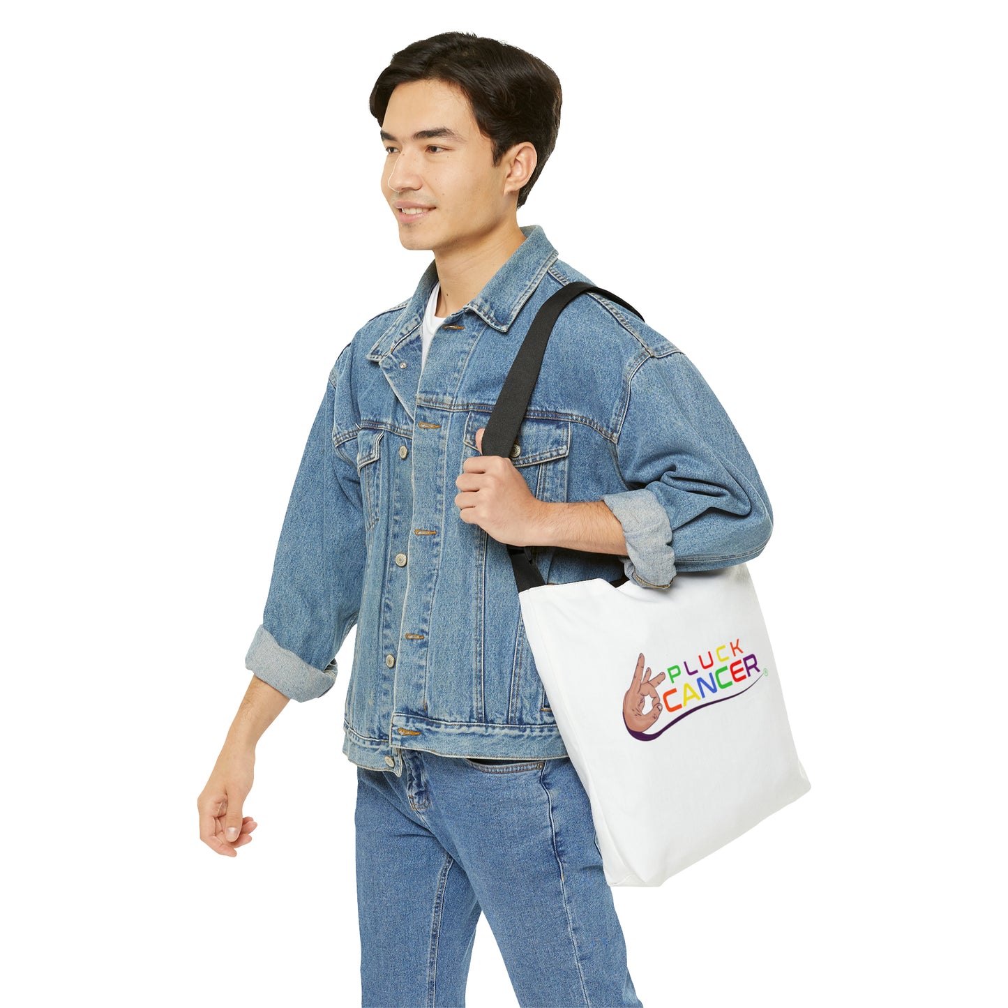 Adjustable Tote Bag-"PLUCK CANCER"