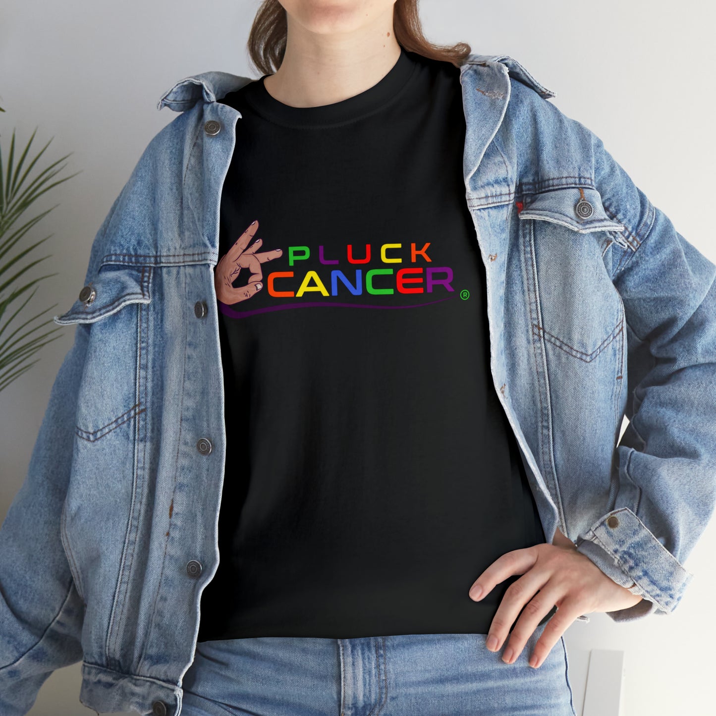 Pluck Cancer Women's Cotton T-Shirt - Black