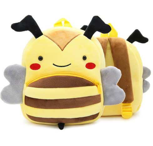 Children's Kindergarten Backpack Cartoon Rainbow Design Soft Plush for Girls