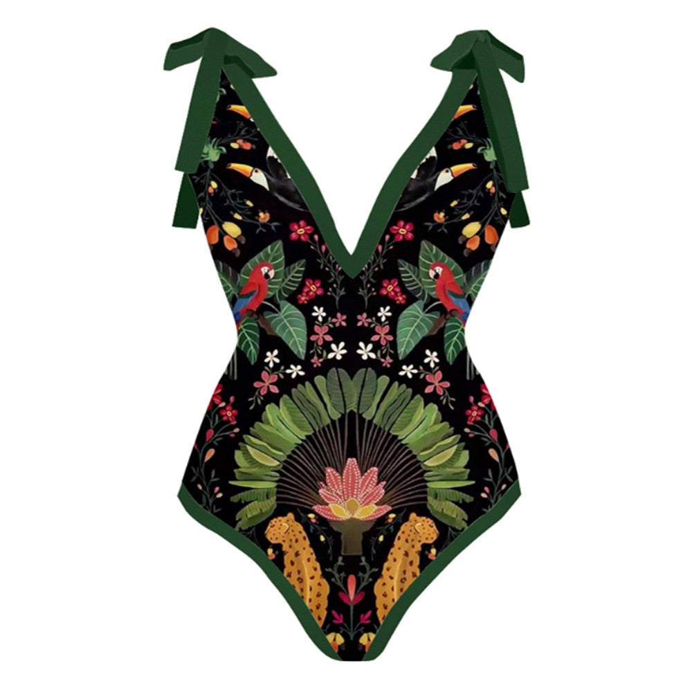 Make a splash in style with our Green Vintage One Piece Retro Swimsuit. Channel retro vibes and enjoy ultimate comfort at the beach. Shop today for a classic look.