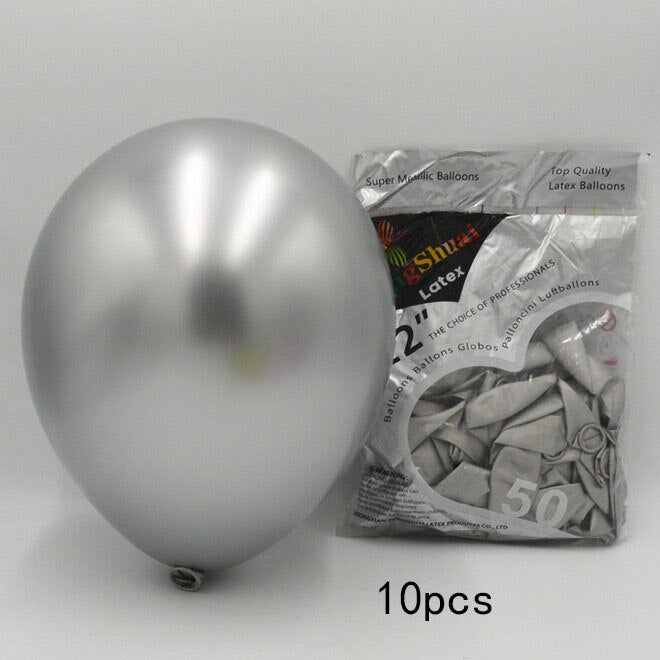 Gold Silver Metal Latex Balloons 18 30 40 50 60 70 Years Number Happy Birthday Anniversary Party Decor Adult Foil Balloon Gift