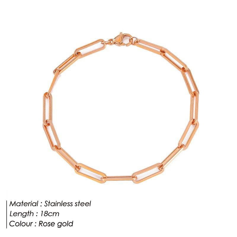 eManco Bracelet for Women Curb Cuban Link Chain Stainless Steel Womens Bracelets Chains Davieslee Jewelry