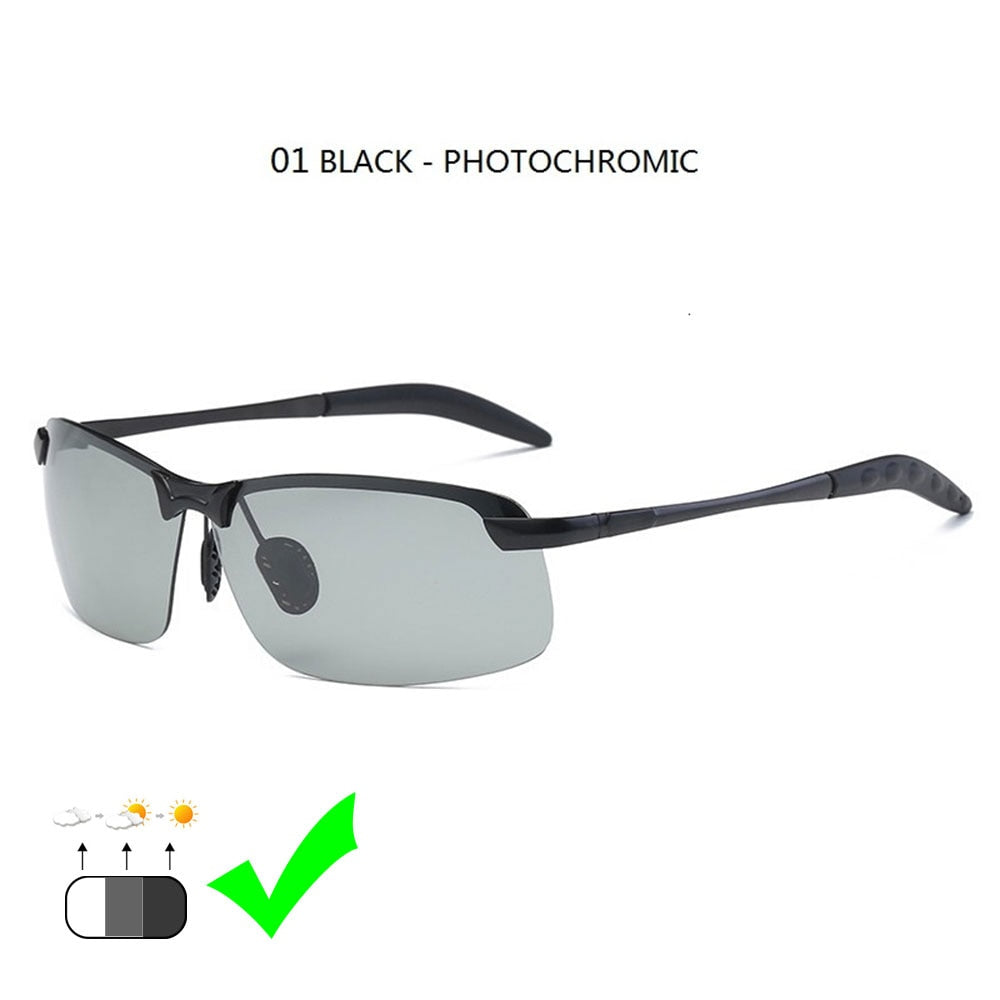 Photochromic Sunglasses Men Polarized Driving Chameleon Glasses Male Change Color Sun Glasses Day Night Vision Driver&#39;s Eyewear