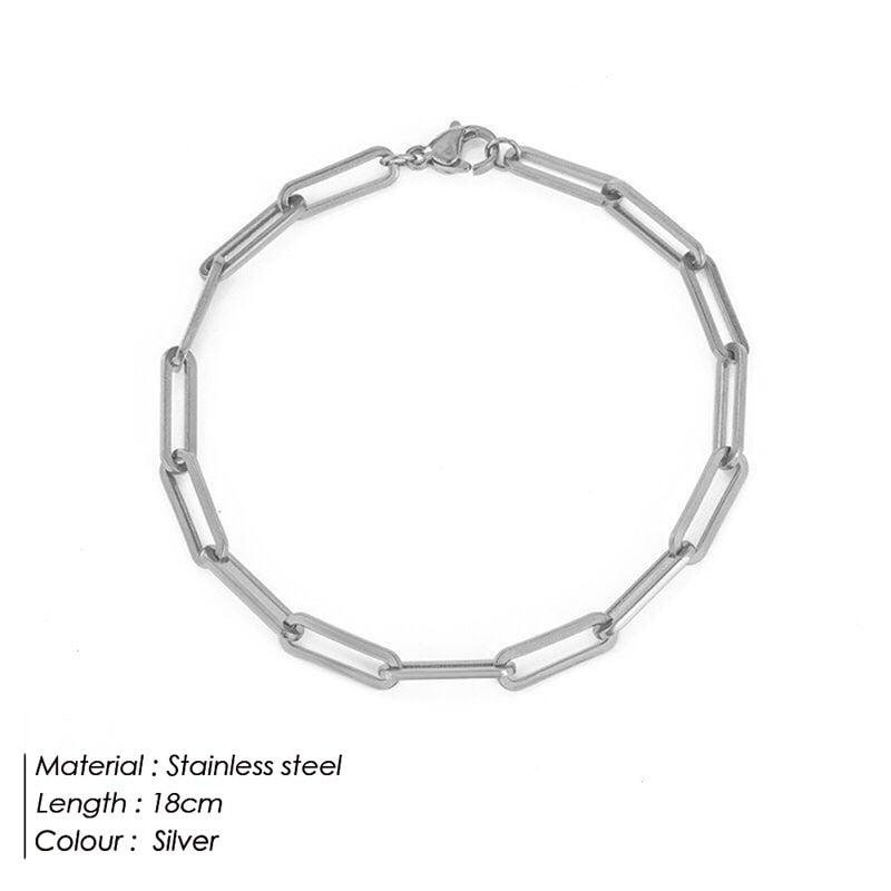 eManco Bracelet for Women Curb Cuban Link Chain Stainless Steel Womens Bracelets Chains Davieslee Jewelry
