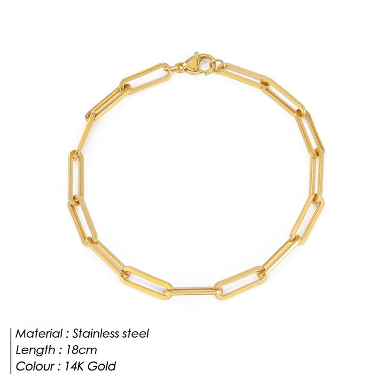 eManco Bracelet for Women Curb Cuban Link Chain Stainless Steel Womens Bracelets Chains Davieslee Jewelry