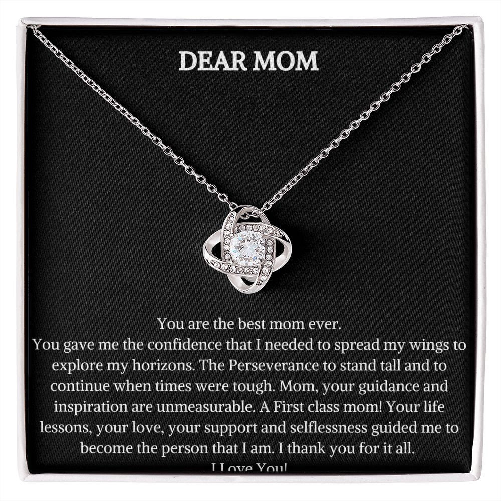 Love Knot Necklace | Mothers Day Gift | Valentines Day Gift To Mother | Jewelry For Mum | Elegant Necklace With Pendant