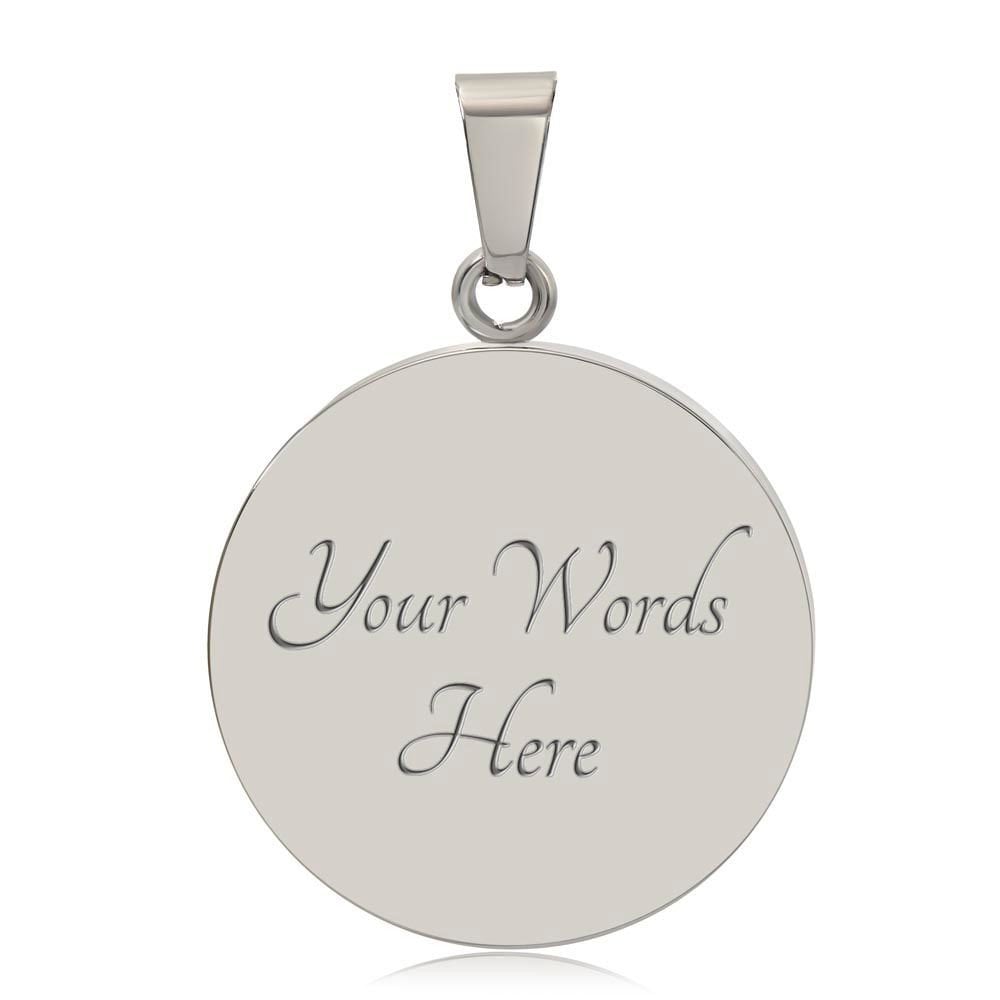 Circle Pendant Necklace With Photo | Custom Necklace | Keepsake Pendant | Elegant Jewelry | Luxury Necklace For Mother