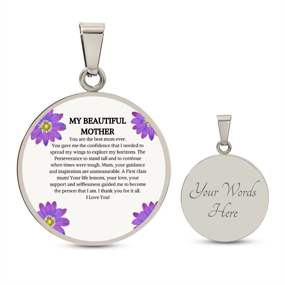 Circle Pendant Necklace With Photo | Custom Necklace | Keepsake Pendant | Elegant Jewelry | Luxury Necklace For Mother