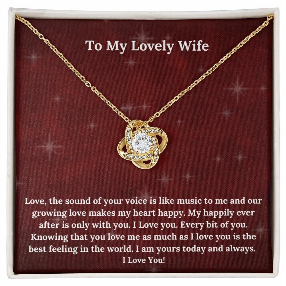 Love Knot Necklace | Gift From Husband | Wife Birthday Gift | Necklace For Wife | Elegant Gift For Wife | Luxury Gift For Wife