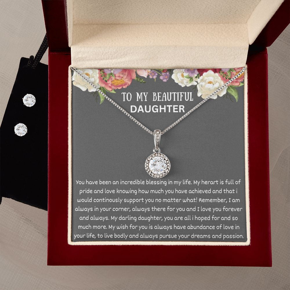 Eternal Hope Necklace And Earring | Fashion Necklace And Earring | Jewelry Set | Gift For Her | Gift For Daughter | Necklace Gift