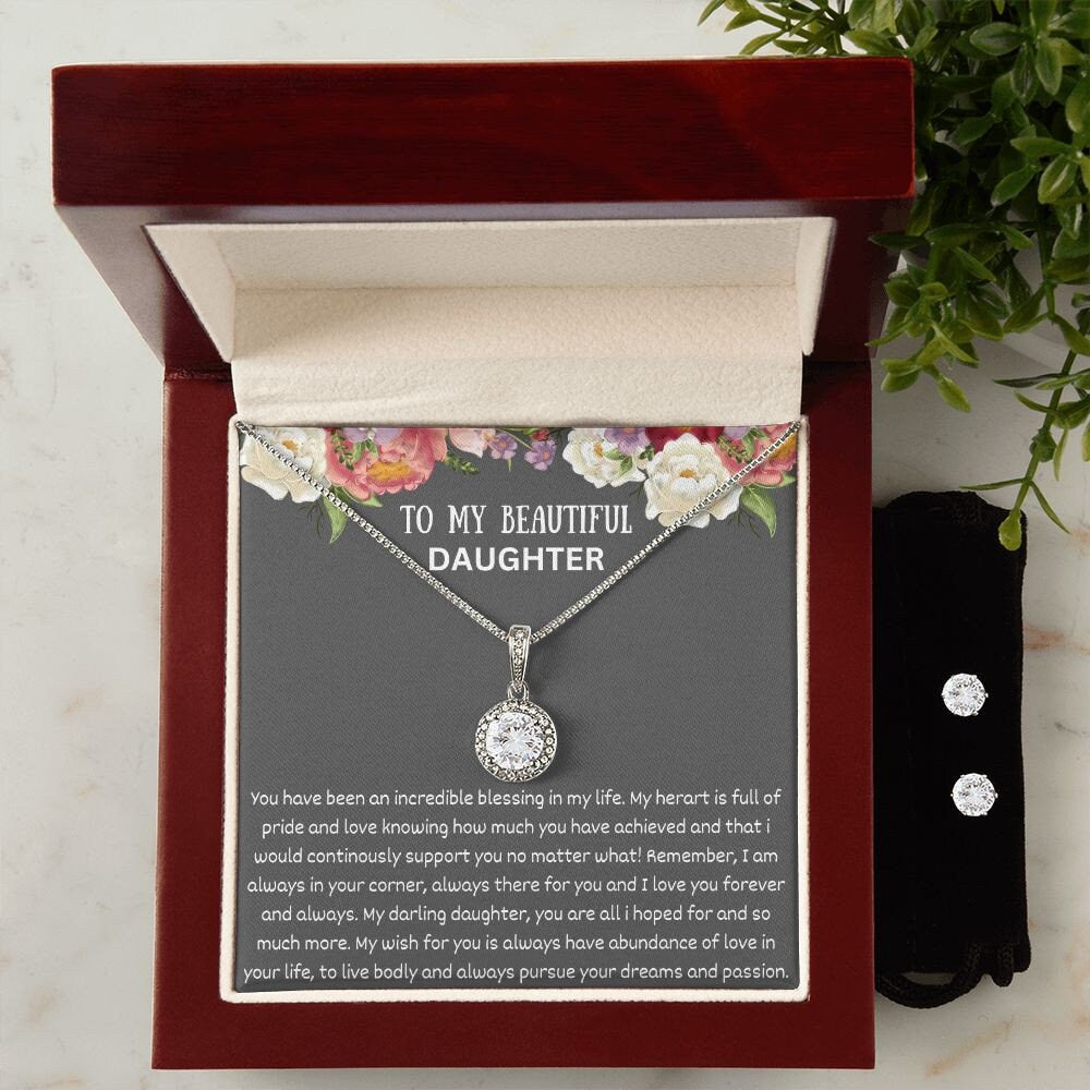 Eternal Hope Necklace And Earring | Fashion Necklace And Earring | Jewelry Set | Gift For Her | Gift For Daughter | Necklace Gift