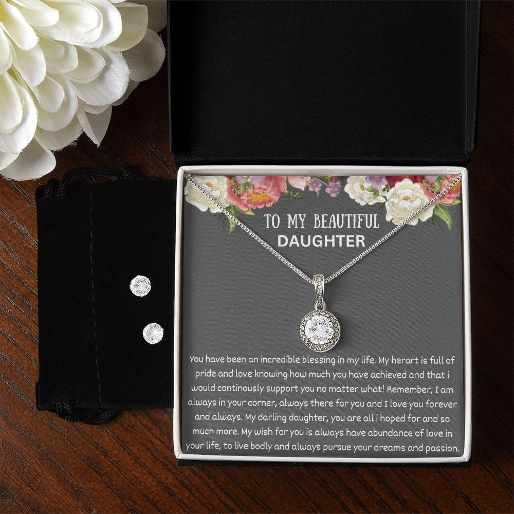 Eternal Hope Necklace And Earring | Fashion Necklace And Earring | Jewelry Set | Gift For Her | Gift For Daughter | Necklace Gift