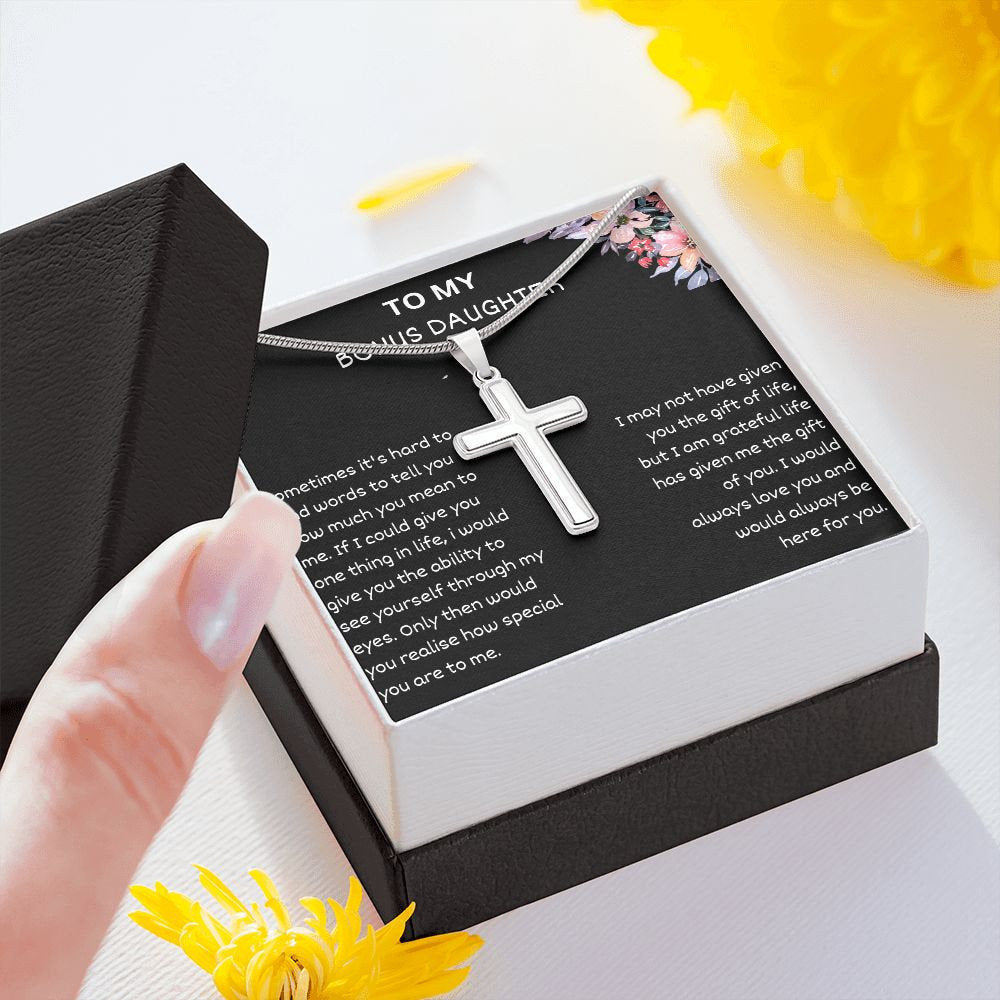Stainless Cross Necklace | Vintage Necklace | Personalized Necklace | Cross Pendant With Neck Chain |  Minimalist Necklace For Mothers.