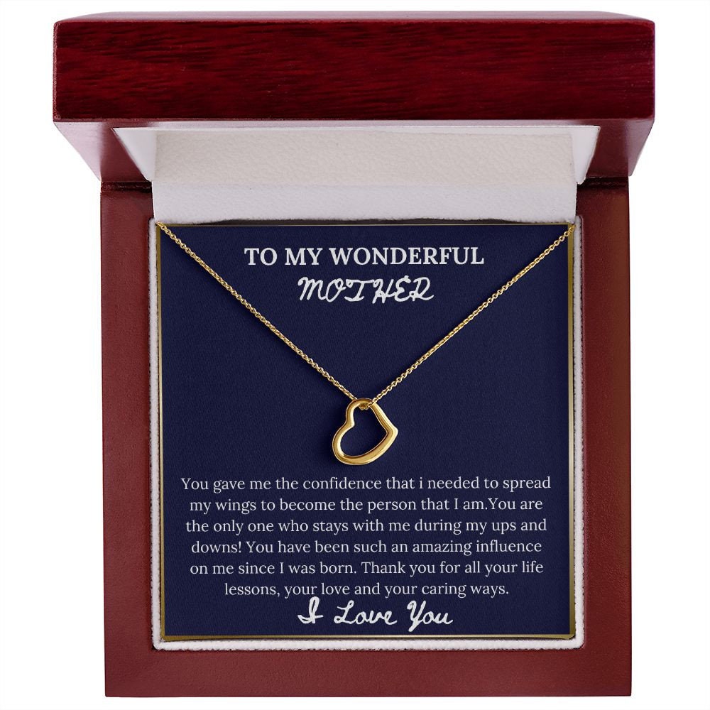 Delicate Heart Necklace | Mothers Day Necklace | Mothers Day Jewelry Card | Perfect Gift For Mother |  Mother Gift | Neck Chain Pendant