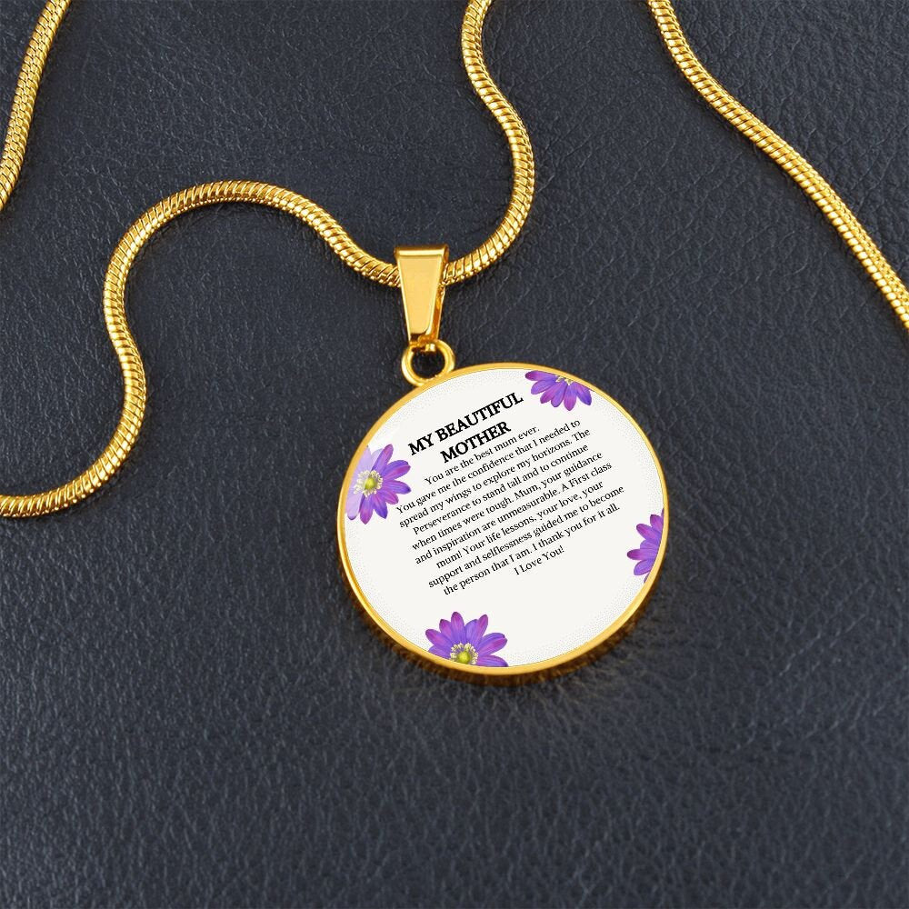 Circle Pendant Necklace With Photo | Custom Necklace | Keepsake Pendant | Elegant Jewelry | Luxury Necklace For Mother