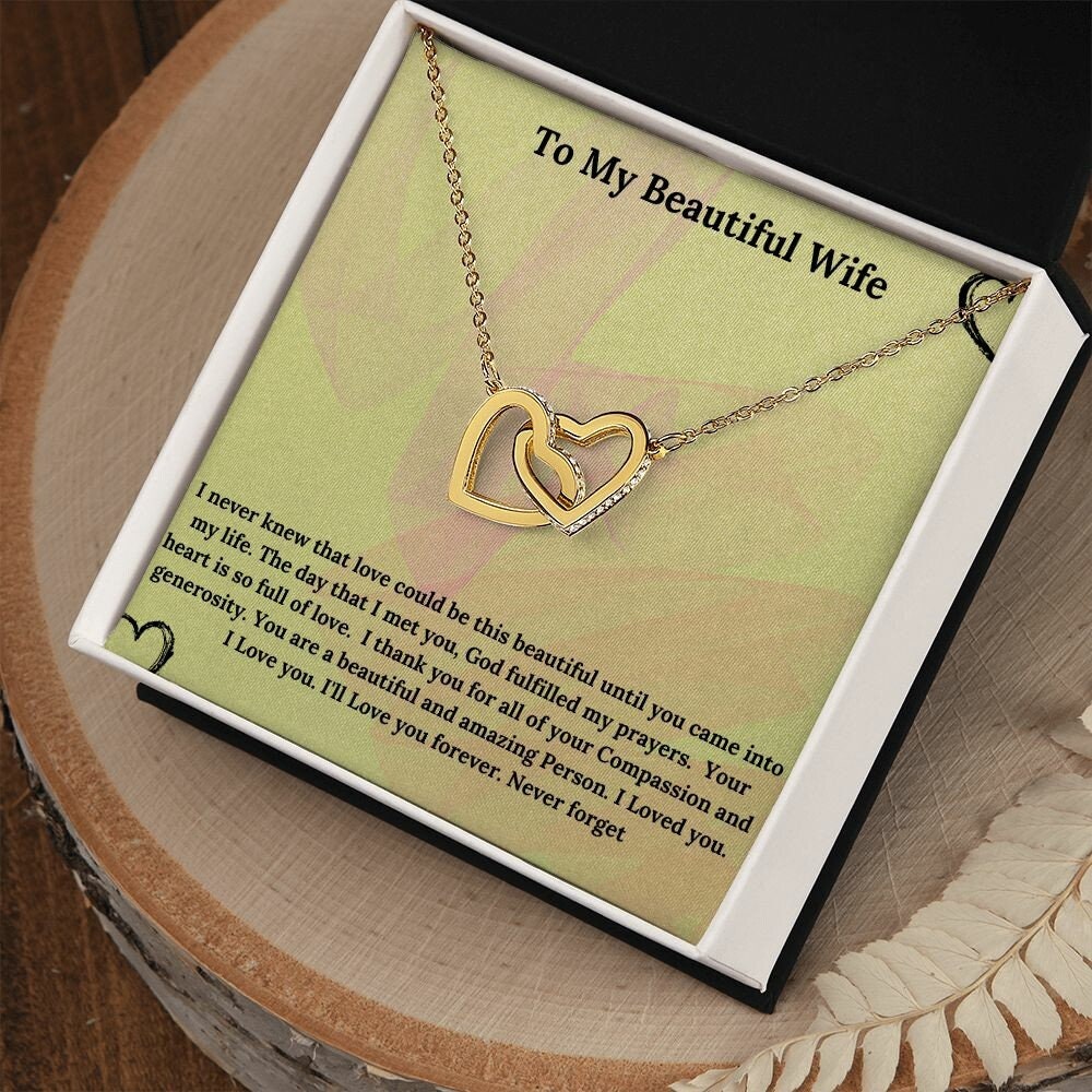 Interlocking Heart Necklace |  Gifts For Her | Romantic Gift | Birthday Gift | Chic Style | Modern Necklace | Heart Pendant | Love Necklace
